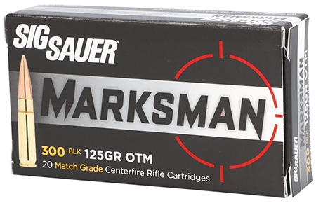 [798681514489] Sig Sauer E300A120 Marksman  300 Blackout 125 gr Open Tip Match 20 Per Box/ 25 Case