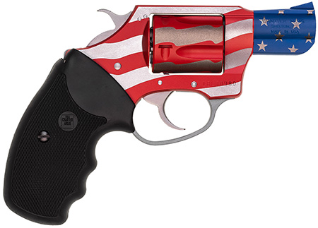 [678958238723] Charter Arms 23872 Undercover The Old Glory Small 38 Special, 5 Shot 2" American Flag Stainless Steel Barrel  &  Cylinder, American Flag Aluminum Frame w/Black Finger Grooved Rubber Grip, Exposed Hammer