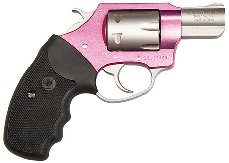 [678958523300] Charter Arms 52330 Pathfinder Pink Lady Small Frame 22 WMR 8 Shot 2" Stainless Steel Barrel, Pink Cerakote Aluminum Frame,  Stainless Cylinder, Black Finger Grooved Rubber Grip, Exposed Hammer