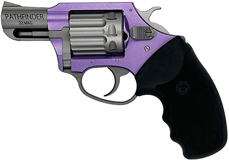 [678958523409] Charter Arms 52340 Pathfinder Lavender Lady Small Frame 22 WMR 8rd 2" Stainless Steel Barrel, Lavender Aluminum Frame, Stainless Cylinder, Black Finger Grooved Rubber Grip, Exposed Hammer
