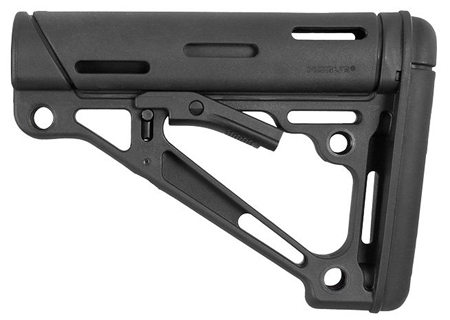 [743108150504] Hogue 15050 OverMolded Collapsible Buttstock Black OverMolded Rubber Black for AR15, M16, M4 with Commercial Tube (Tube Not Included)
