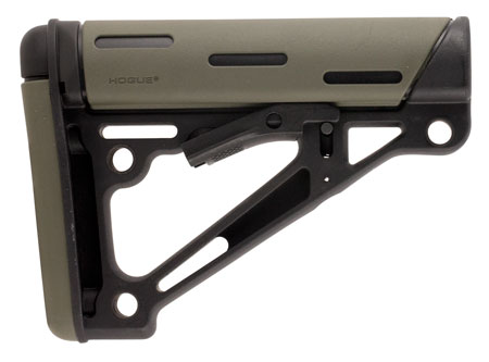 [743108152508] Hogue 15250 OverMolded Collapsible Buttstock OD Green OverMolded Rubber Black Synthetic AR-15, M16, M4