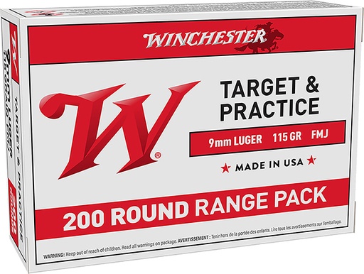 [020892221819] Winchester Ammo USA9W USA  9mmLuger 115gr Full Metal Jacket 200 Per Box/5 Case