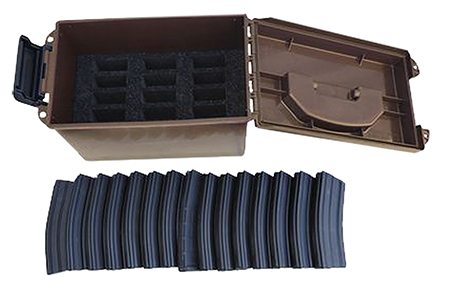 [026057360201] MTM Case-Gard TMC15 Tactical Mag Can  Flat Dark Earth Polymer 5.56x45mm NATO Fits AR-Platform