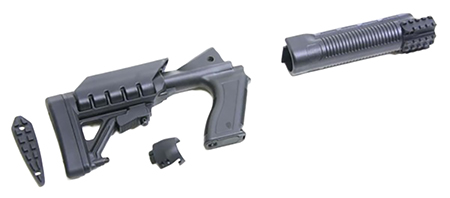 [708279011153] Archangel AA500 Tactical Pistol Grip Stock  Black Synthetic 6 Position forMossberg 500, 590
