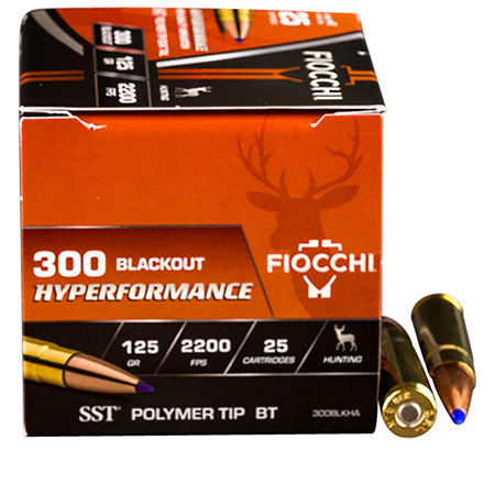 [762344711188] Fiocchi 300BLKHA Hyperformance  300Blackout 125gr Super Shock Tip 25 Per Box/20 Case