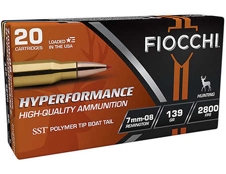 [762344711249] Fiocchi 7MM08HSA Hyperformance  7mm-08Rem 139gr Super Shock Tip 20 Per Box/10 Case