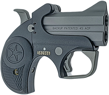 [855959003301] Bond Arms BABU Backup Original 45 ACP 2rd Shot 2.50" Bead Blasted/Anti-Glare Textured Steel Frame Black Rubber Grips