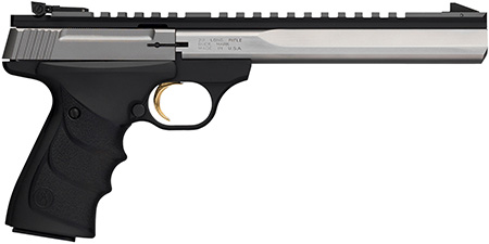 [023614062530] Browning 051508490 Buck Mark Contour 22 LR 10+1 7.25" Contoured Barrel, Matte Stainless Serrated Steel Optic Ready Slide, Matte Black Aluminum Frame, Finger Grooved Black Ultragrip RX Grip