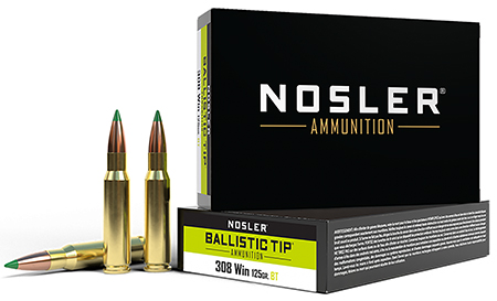 [054041400619] Nosler 40061 Ballistic Tip  308Win 125gr Spitzer Ballistic Tip 20 Per Box/10 Case