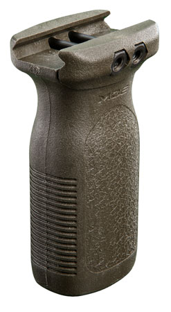 [873750005027] Magpul MAG412-ODG RVG  Aggressive Textured OD Green Polymer Rail Vertical Grip for AR-Platform