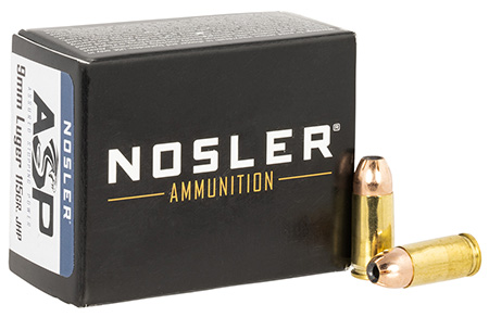 [054041512855] Nosler 51285 Assured Stopping Power Handgun 9mmLuger 115gr Jacketed Hollow Point 20 Per Box/20 Case