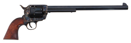 [040589021201] Traditions SAT73103 1873 Buntline 45 Colt (LC) 6rd 12" Blued Cylinder  &  Barrel Color Case Hardened Steel Frame Walnut Grip