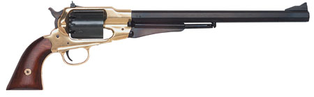 [040589858128] Traditions FR185812 1858 Bison Break Open 44 Cal #11 Percussion 12" 6 Shot Brass Frame Blued Barrel  &  Cylinder Walnut Grip