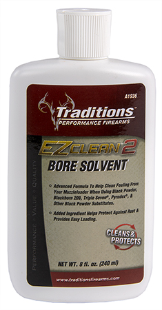 [040589020457] Traditions A1936 EZ Clean 2 Bore Solvent Against Fouling Rust 8 oz Squeeze Bottle