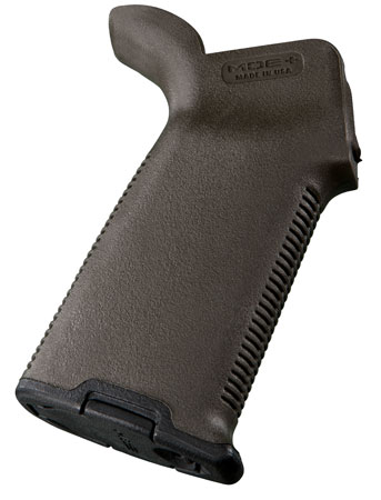 [873750000732] Magpul MAG416-ODG MOE+ Grip Textured OD Green Polymer with OverMolded Rubber for AR-15, AR-10, M4, M16, M110, SR25