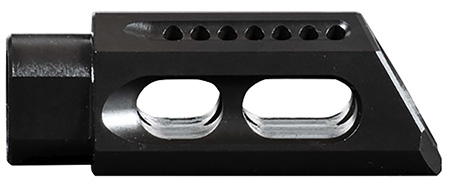 [816701018271] Yankee Hill 3085MBA Slant Muzzle Brake Black Steel with 5/8"-24 tpi Threads  &  2.75" OAL for 30 Cal AR-Platform