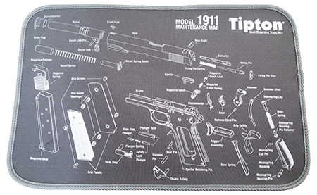 [661120586807] Tipton 558680 Maintenance Mat  Neoprene Top w/Rubber Back Black w/Gray Trim 1911 Parts Diagram 10"  L x 12" W