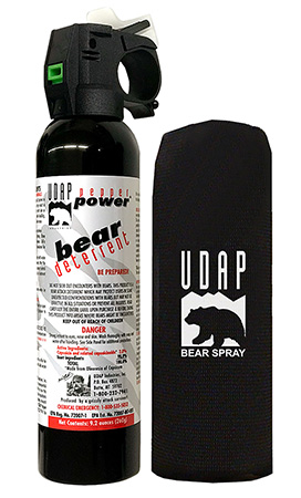 [679354000150] UDAP 15HP Magnum Bear Spray  OC Pepper Range Up to 35 ft 9.20 oz Includes Hip Holster