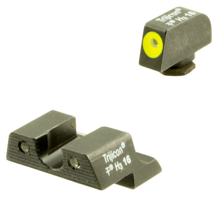 [719307212695] Trijicon 600784 HD Night Sights  Green/Tritium Yellow Outline Front Sight-Green Tritium Black Outline Rear Sight Glock 42/43 Small Frame