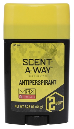 [021291077397] Scent-A-Way 07739 Max Antiperspirant Odor Eliminator Odorless Scent 2.25 oz Stick
