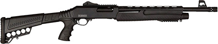 [646809581229] Dickinson LLC XX3D XX3D Commando 12 Gauge Pump 3" 5+1 18.50" Black Vent Rib Barrel, Picatinny Rail Receiver, Black Fixed w/Pistol Grip  &  Shell Carrier Synthetic Stock, Polymer Grip