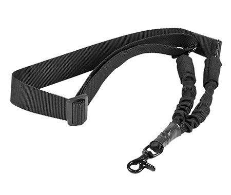 [814108016340] NcStar AARS1P Single Point Sling  Black Nylon 44"-60" OAL Adjustable Bungee