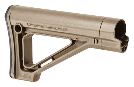 [873750007977] Magpul MAG480-FDE MOE Carbine Stock Fixed Flat Dark Earth Synthetic for AR-15, M16, M4 with Mil-Spec Tubes (Tube Not Included)