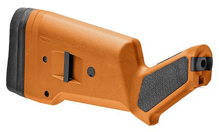[873750008547] Magpul MAG490-ORG SGA Shotgun Stock Orange Synthetic for Mossberg 500, 590, 590A1 Ambidextrous Hand