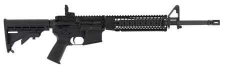 [815648022358] Spikes STR5035R9S ST-15 LE Mid-Length 223 Rem,5.56x45mm NATO 16" No Magazine Black Hard Coat Anodized 6 Position Stock