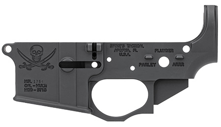 [855319005020] Spikes STLS016 Calico Jack Stripped Lower Receiver Multi-Caliber 7075-T6 Aluminum Black Anodized for AR-15