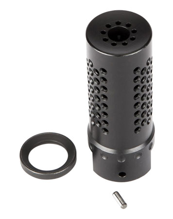 [855319005815] Spikes Tactical SBV1017 Dynacomp Extreme Muzzle Brake Black Nitride 416R Stainless Steel with 1/2"-28 tpi Threads  &  2.25" OAL for 5.56x45mm NATO