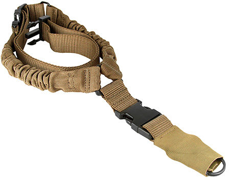 [815879013040] Aim Sports AOPS01T One Point  Tan Elastic Webbing 26" OAL Bungee Rifle