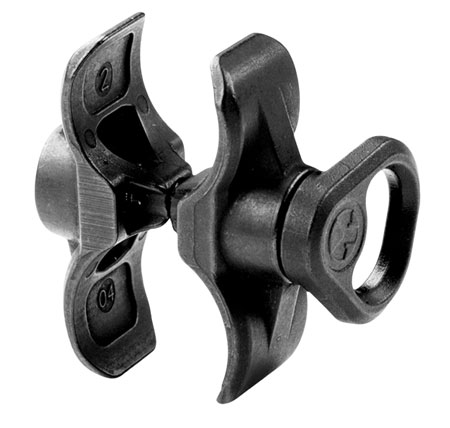 [873750007854] Magpul MAG508-BLK Forward Sling Mount  made of Steel with Melontie Black Finish for Remington 870; Mossberg 500, 590; Maverick