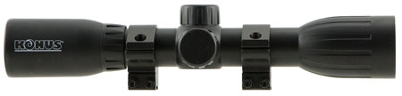 [698156073506] Konus 7350 KonusFire  Matte Black 4x32mm 1" Tube 30/30 Reticle Includes Mounting Rings