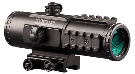 [698156072035] Konus 7203 Sight Pro PTS2 Matte Black 3 X 30 mm 2.8 MOA Red/Blue BDC Reticle