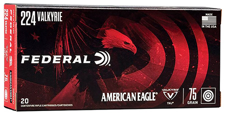 [604544630299] Federal AE224VLK1 American Eagle Rifle 224Valkyrie 75gr Full Metal Jacket 20 Per Box/10 Case