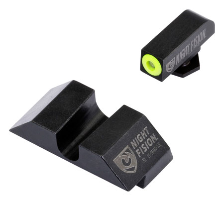 [810116031528] Night Fision GLK001014YGZ Tritium Night Sights For Glock  Green Tritium Yellow Outline Front Sight- Black/Blank Rear Sight Glock 17/17L/19/22