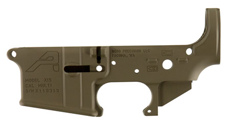 [815421020434] Aero Precision APAR501302C Gen 2 Receiver Multi-Caliber Flat Dark Earth Cerakote Finish 7075-T6 Aluminum Material with Mil-Spec Dimensions for AR-15