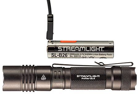 [080926880825] Streamlight 88082 ProTac 2L-X USB Flashlight  Black Anodized  40/500 Lumens   White LED