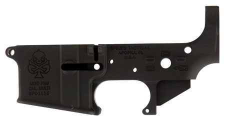 [815648021979] Spikes STLS029 PHU Spade Stripped Lower Receiver Multi-Caliber 7075-T6 Aluminum Black Anodized for AR-15