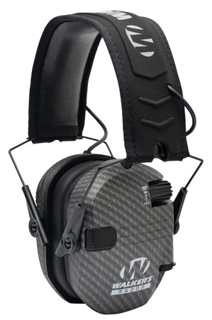 [888151018514] Walker's GWPRSEMCARB Razor Slim Electronic Muff 23 dB Over the Head Carbon Gray/Black Polymer