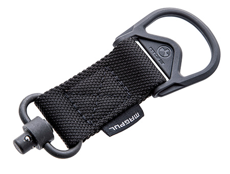 [873750010762] Magpul MAG517-BLK MS1/MS3 QD Sling Adapter made of Steel with Maganese Phosphate Black Finish, Polymer Hardware, Nylon 1.25" Webbing  &  Two to One-Point Design for AR-15, M4, M16, AK-Platform  &  AKM