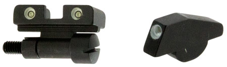 [840103136714] Meprolight USA 227713101 Tru-Dot Sight Set Adjustable Green Tritium/Black Frame Smith  &  Wesson K/L/N Frames,