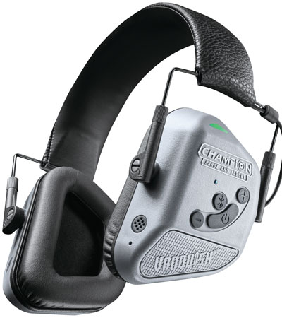 [604544631302] Champion Targets 40982 Vanquish Pro Elite Muff Over the Head Bluetooth Enabled Rechargeable Li-ion Battery Black/Gray