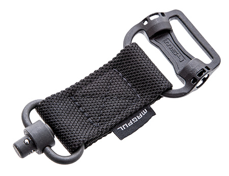 [873750010823] Magpul MAG519-BLK MS1/MS4 Sling Adapter made of Steel with Maganese Phosphate Black Finish, Polymer Hardware, Nylon 1.25" Webbing  &  Two to One-Point Design for AR-15, M4, M16, AK-Platform  &  AKM