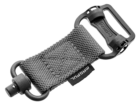 [873750011080] Magpul MAG519-GRY MS1/MS4 Sling Adapter made of Steel with Maganese Phosphate Stealth Gray Finish, Polymer Hardware, Nylon 1.25" Webbing  &  Two to One-Point Design for AR-15, M4, M16, AK-Platform  &  AKM