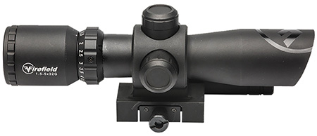 [812495022104] Firefield FF13063 Barrage w/Green Laser Matte Black 1.5-5x32mm Illuminated Red/Green Mil-Dot Reticle/Green Laser