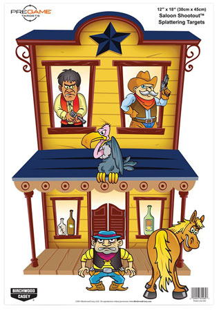 [029057355642] Birchwood Casey 35564 Pregame  Saloon/Patrons Paper Hanging Universal 12" x 18" Multi-Color 8 Per Pkg