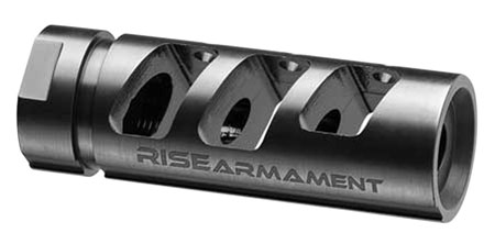 [851046006125] Rise Armament RA701223BLK RA-701 Compensator Black Nitride 416R Stainless Steel with 1/2"-28 tpi Threads  &  2.50" OAL for 5.56x45mm NATO AR-Platform